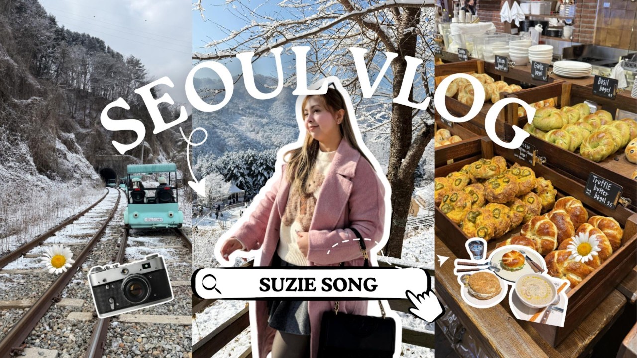 Day 5 and 6 Seoul Vlog | Alpaca + Rail Bike + Nami Island Tour | London Bagel Museum & Suwon Library