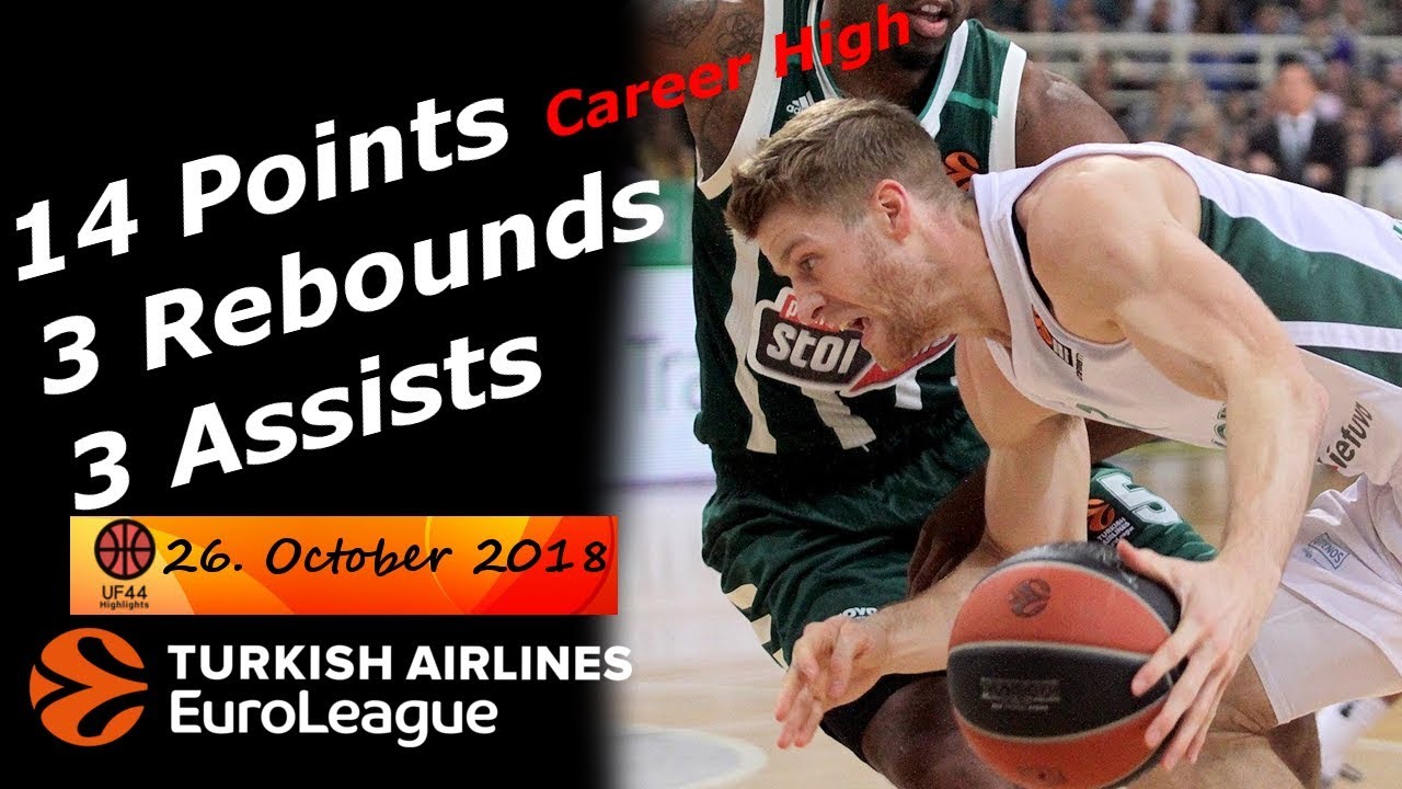 Thomas Walkup Full Highlights 26.10.2018 Panathinaikos vs Zalgiris - 14 Pts! | UF44