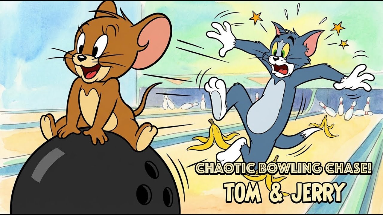 CHAOTIC BOWLING CHASE  TOM & JERRY