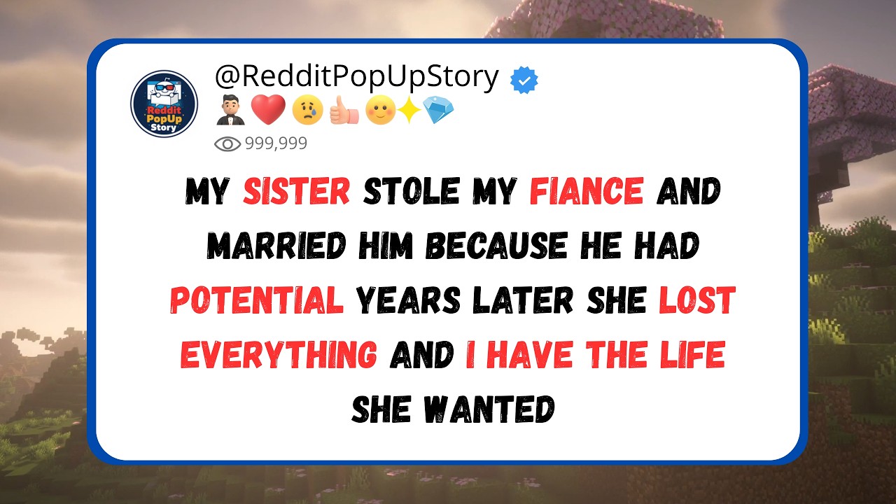 sister stole my fiance because he had potential years later I have the life she wanted
