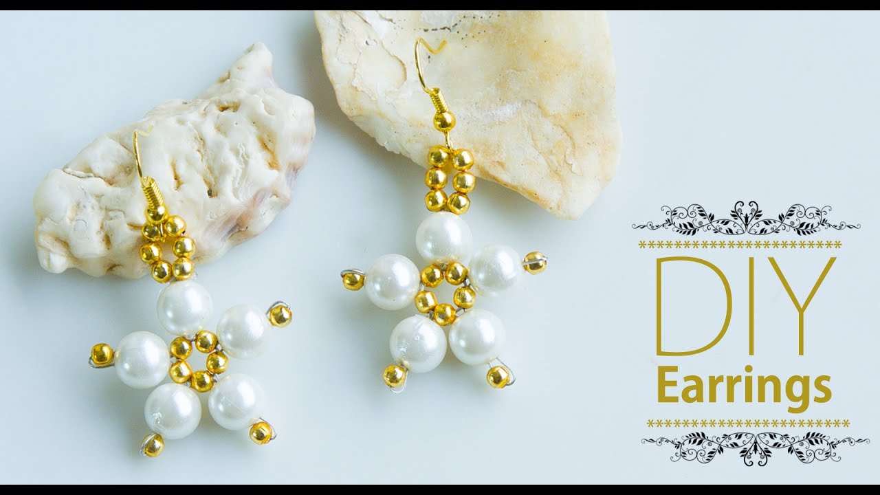 DIY pearl earrings |pearl Bridal jewelry |Designer jewelry| earrings design|Beads art\vineeta mishra