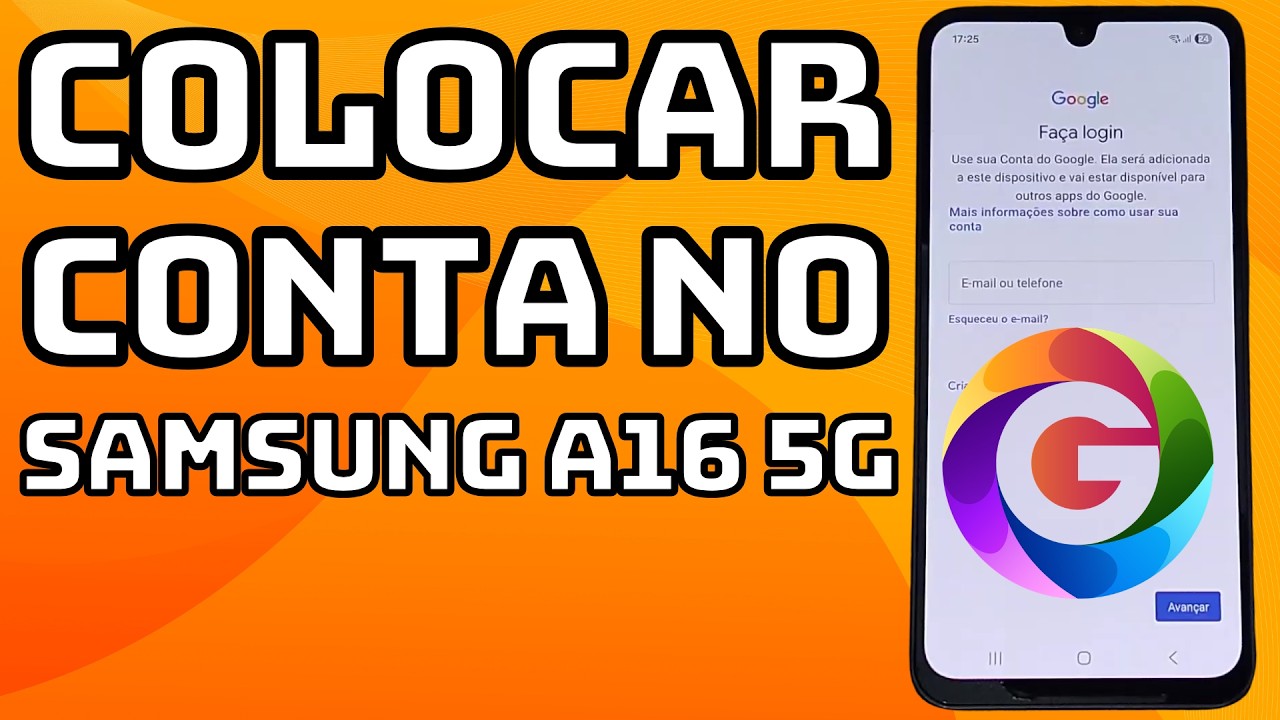 COMO COLOCAR CONTA GOOGLE NO CELULAR SAMSUNG GALAXY A16 5G
