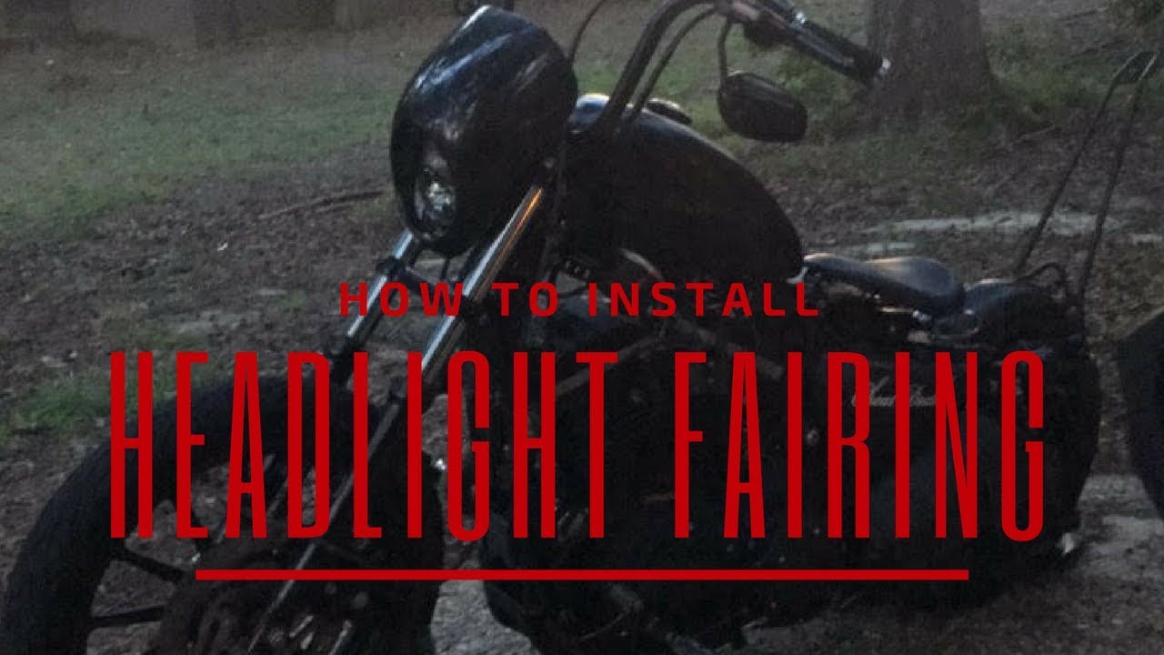 Cafe Drag Headlight Fairing install on HD Sportster 883 Iron