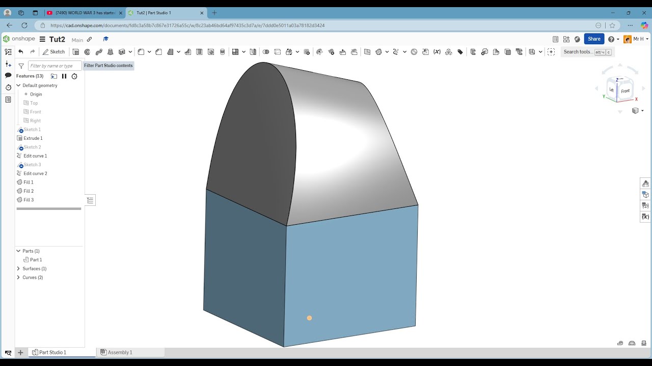 Onshape Tutorial - 3D Curve / Edit Curve Tool