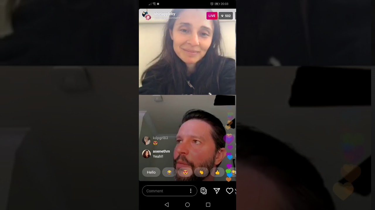 Shiri Appleby & Jason Behr IG Live - April 2020