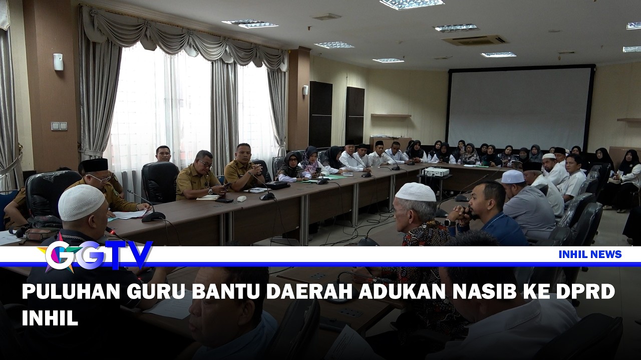 INHIL NEWS - PULUHAN GURU BANTU DAERAH ADUKAN NASIB KE DPRD INHIL
