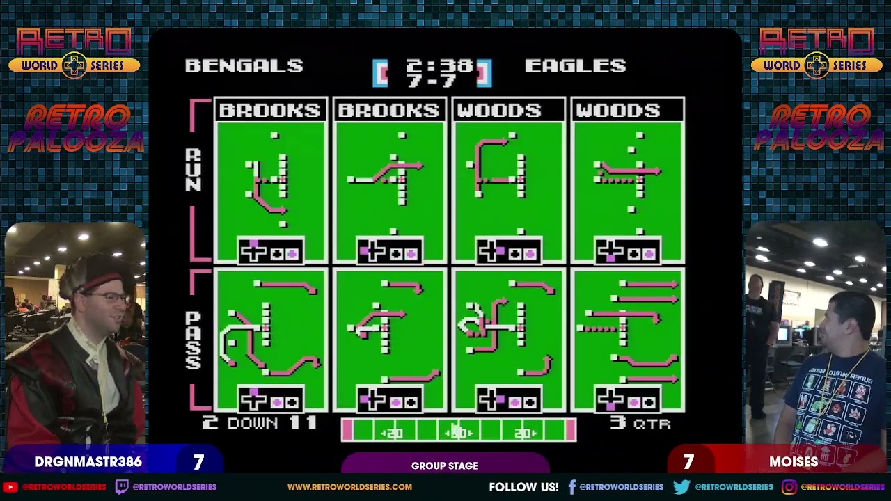 DrgnMastr386 vs Moises Jasso (Group Stage) - Tecmo Super Bowl (NES) - Retropalooza 2024