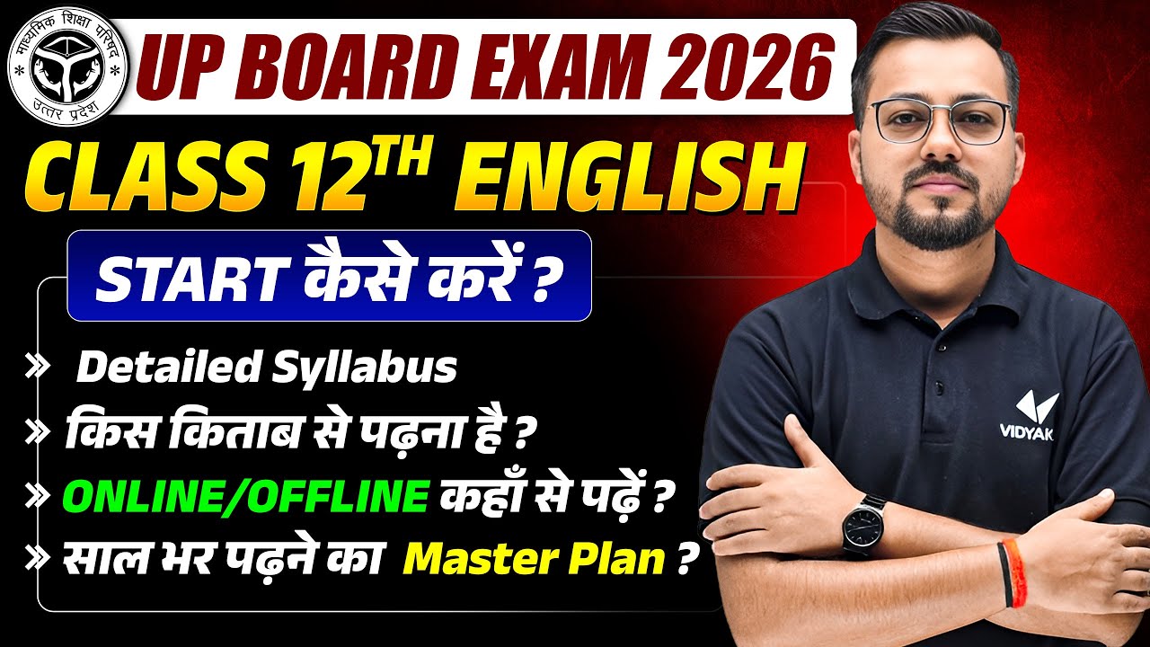 Class 12 में English पढ़ना कैसे शुरू करें? | Complete Syllabus | Strategy for UP Board 2026
