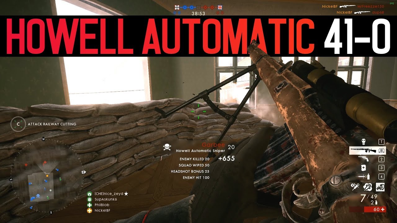 Howell Automatic (41-0) - Battlefield 1
