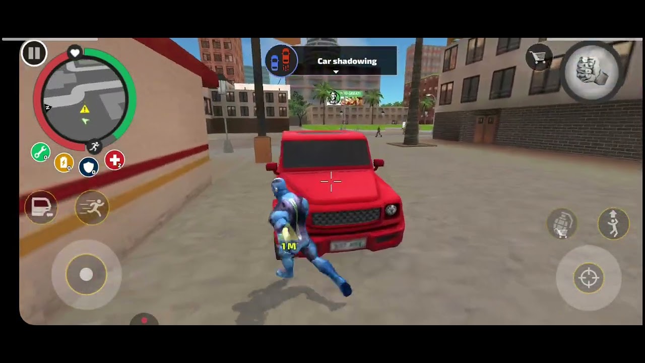 🚗👤 Car Shadowing in Vice Town 😱 | Rope Hero Ne Macha Di Tabahi 💥🦸‍♂️🔥