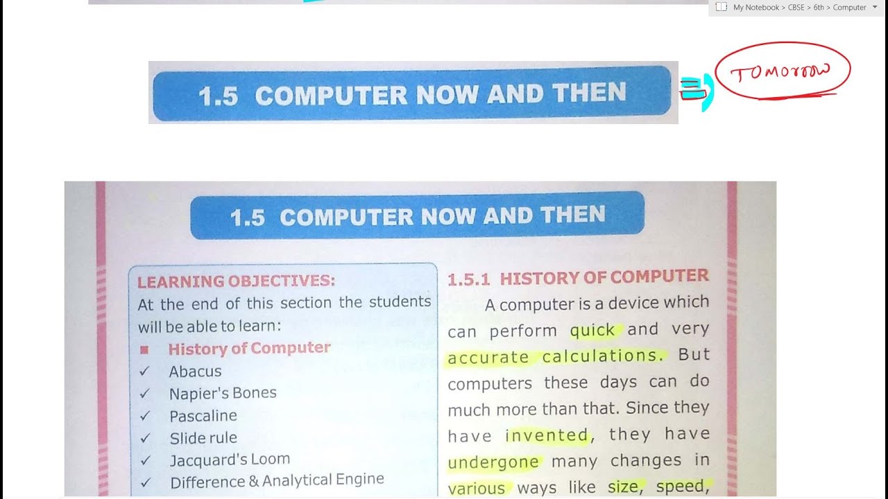 1. Computer Now And Then Part 2  |  Computer OAV class 6th  |  LIVE  9439220537