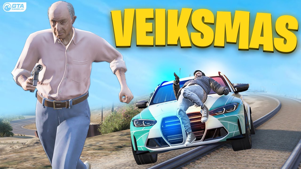 VEIKSMAS KAIP FILME? GTA ROLEPLAY LIETUVIŠKAI (GTA Kaimeliai.LT)