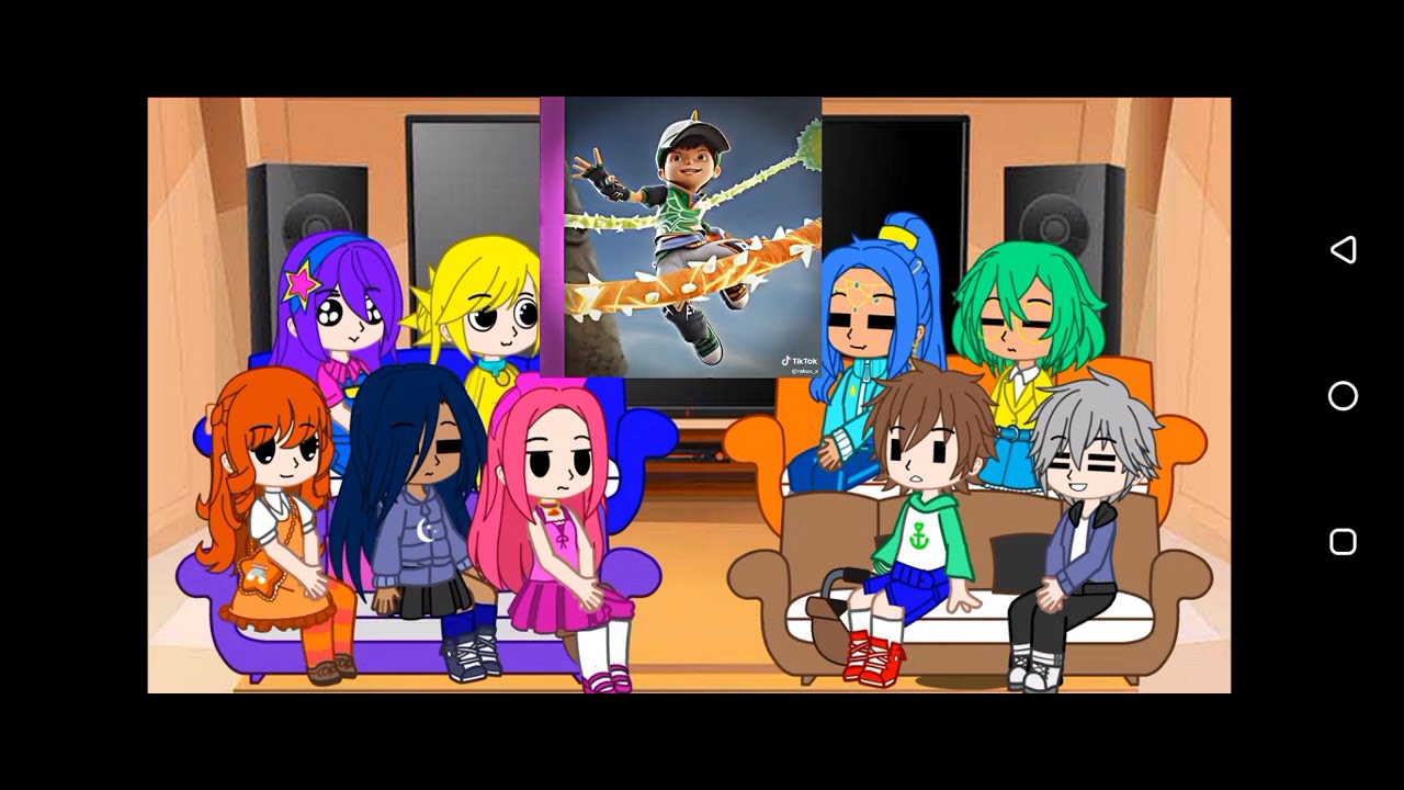Rainbow bubblegem react to Boboiboy part 6 the fusion
