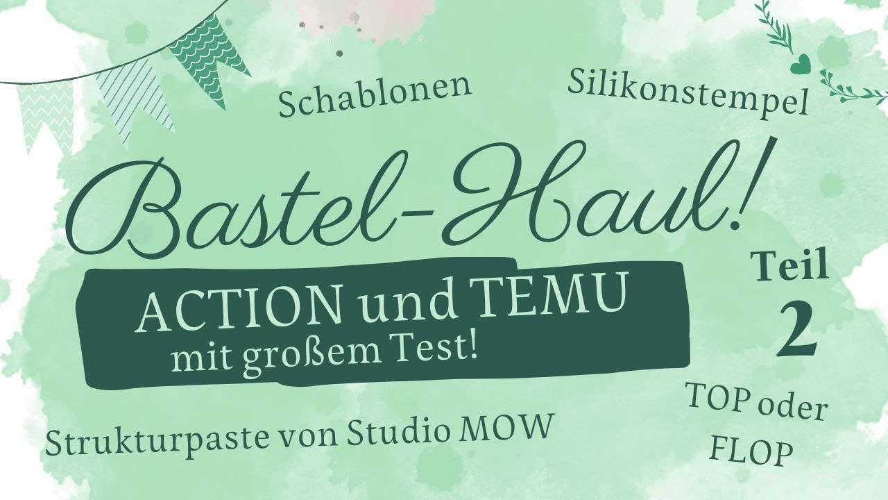 BastelHaul #Action und #Temu mit großem Test  Stempel / Schablonen / Studio Mow Craft Mouse  Teil 2