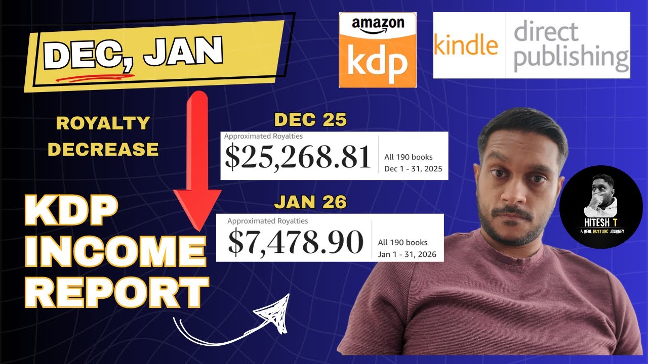 KDP income report Dec 2025 and Jan 2026 - why royalties dropped