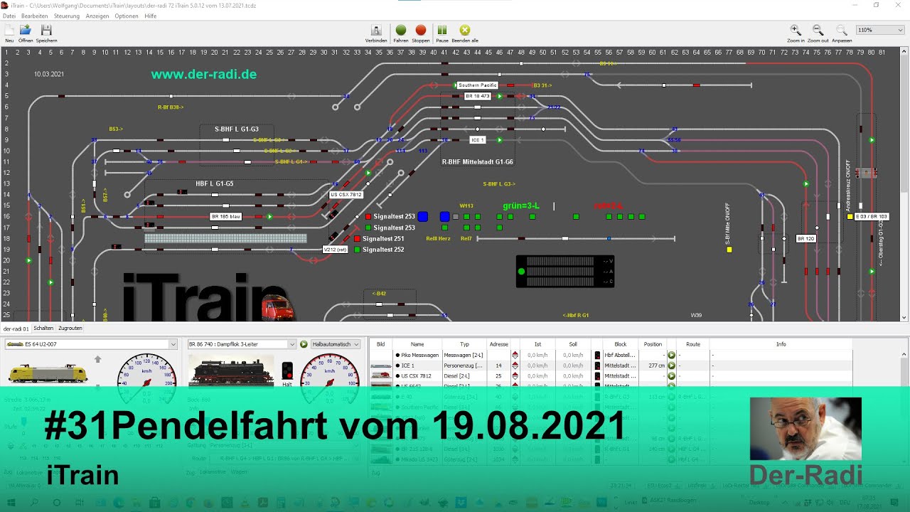 iTrain #31 Pendelfahrt vom 19.08.2021