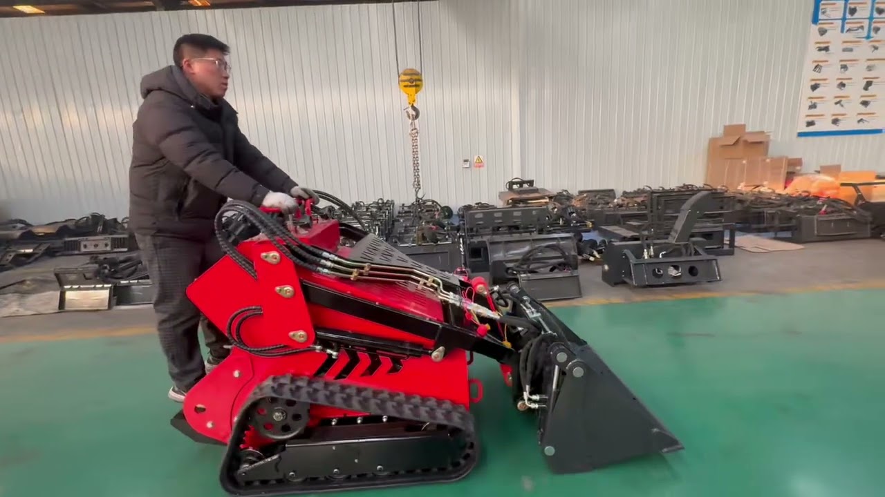 Chinese manufacturer of mini skid steer loaders portable at competitive prices. #skidsteerloader