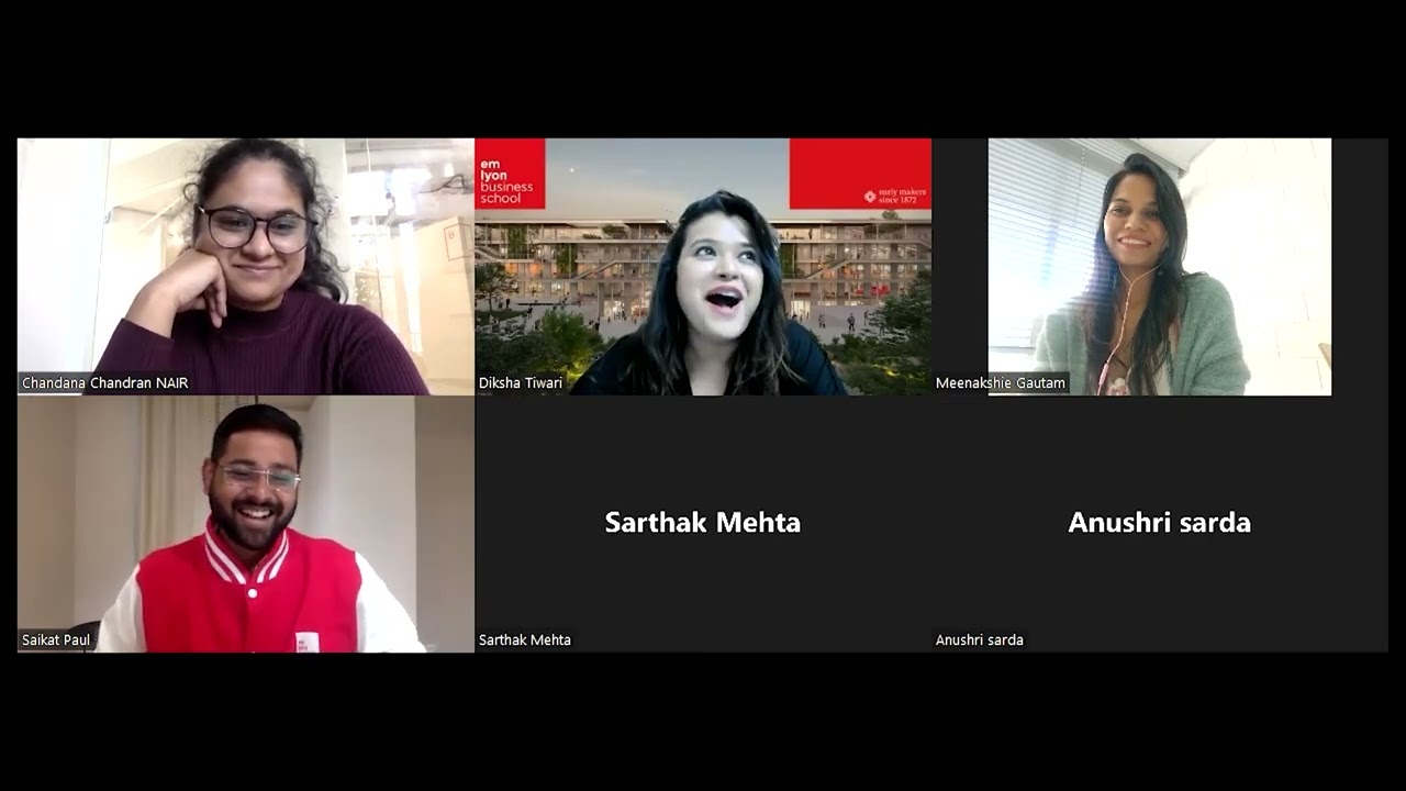 Session with student ambassadors of MSc in programs for 2022-2023 on online campus day