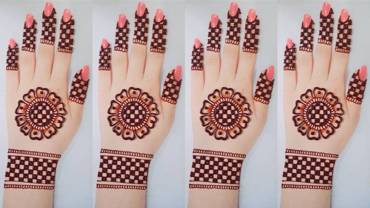Simple back hand Mehandi ka design_Latest Arabic Mehendi design for back hands 2025_New henna design