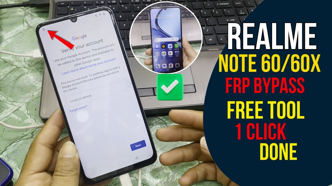 Realme Note 60 FRP BYPASS | Realme Note 60 Google Account Remove ✓ | Only GSM