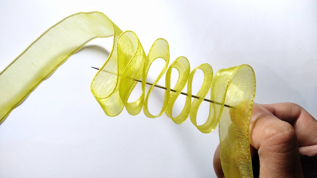 Simple Rose Flower Making without Glue or Thread | Organza Ribbon DIY | Tutorial Mini Rose