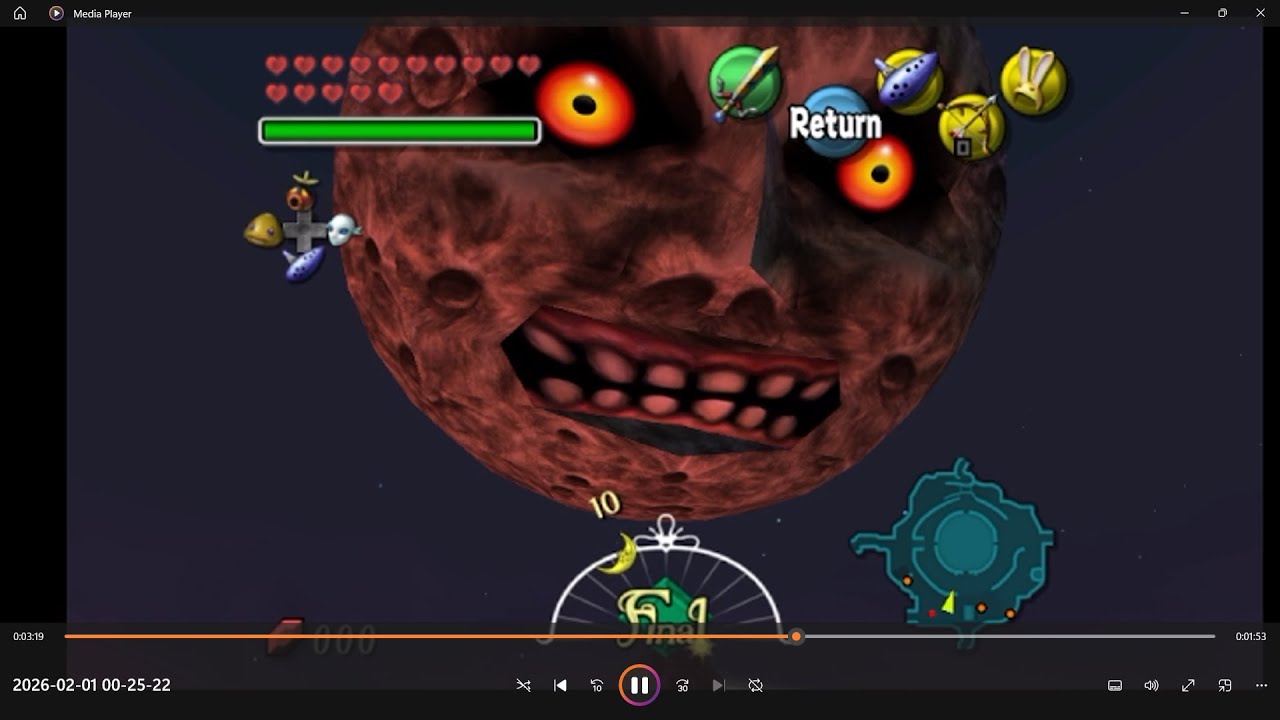 The Legend of Zelda: Majora's Mask X20 speed and game over