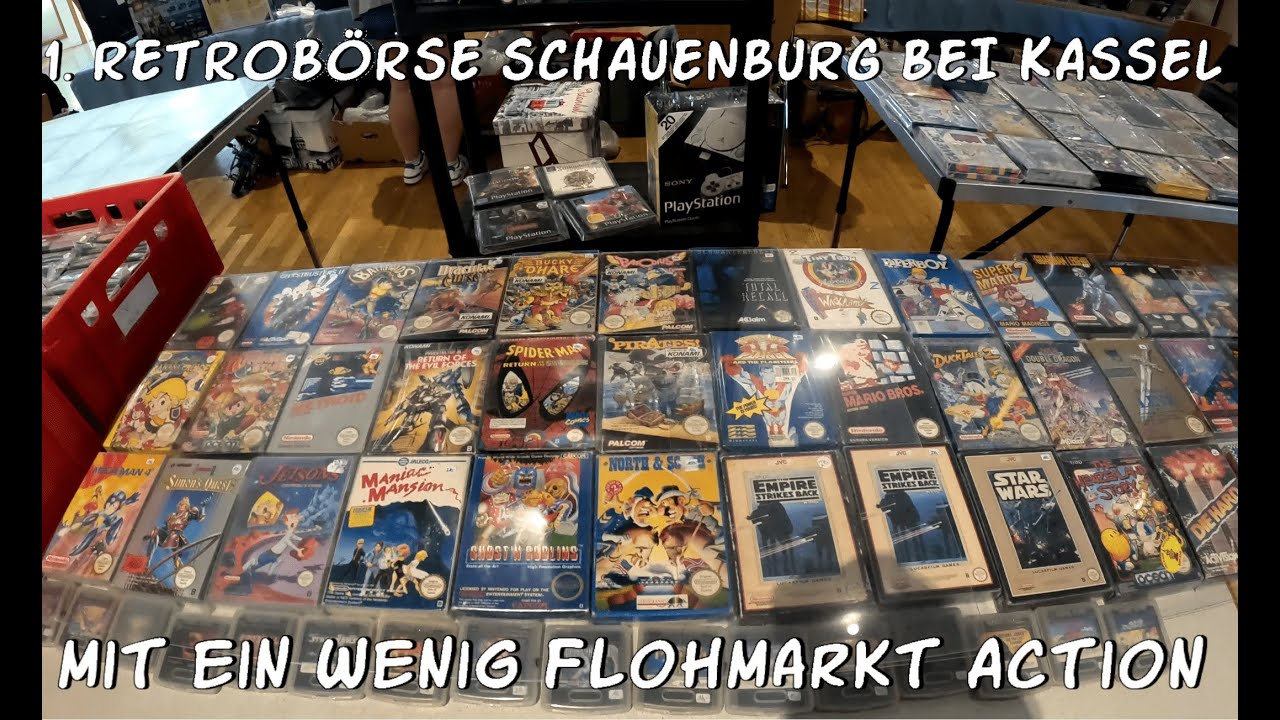 Retrobörse Schauenburg  bei Kassel mit Flohmarkt Action