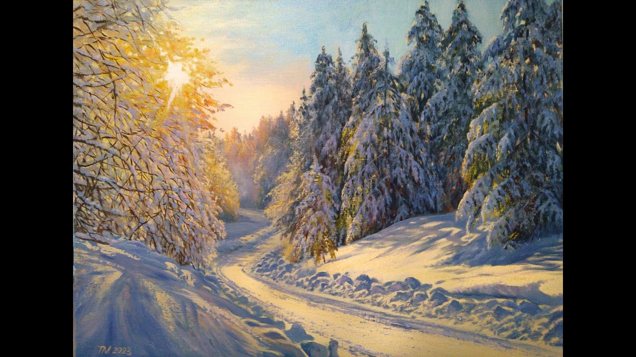 *** - THE BEAUTY WINTER -  Music Ernesto Cortazar & Paintings by Toma Maslenik - ***