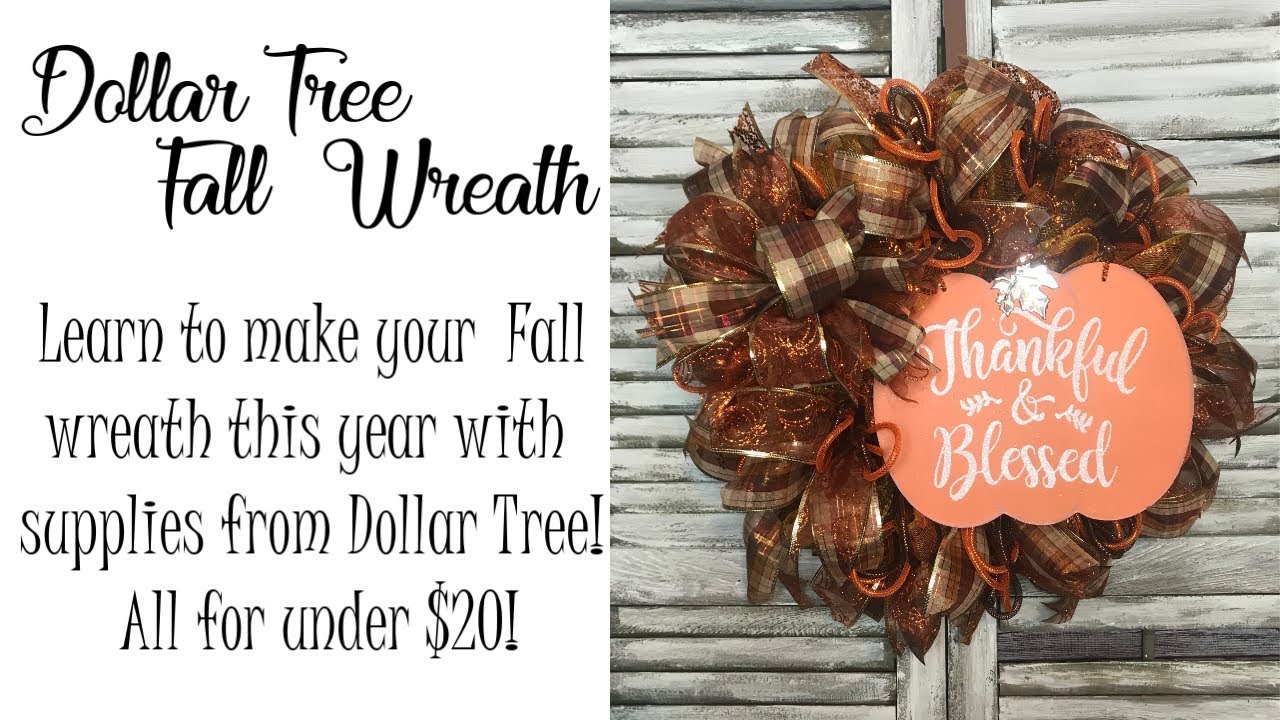 Easy DIY Dollar Tree Fall Wreath