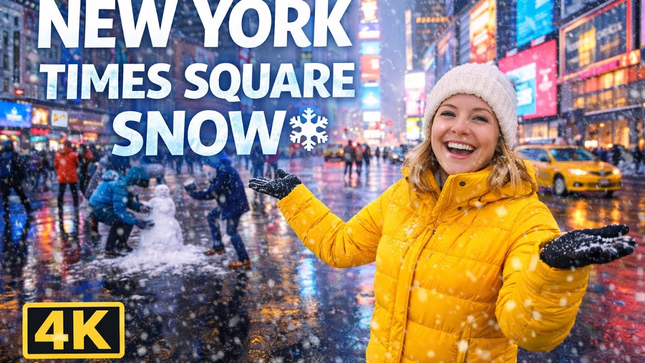 New York Blizzard Walk | 5th Ave to Times Square After 19.7 Inches of Snow ❄️ 4K#newyork #snowwalk