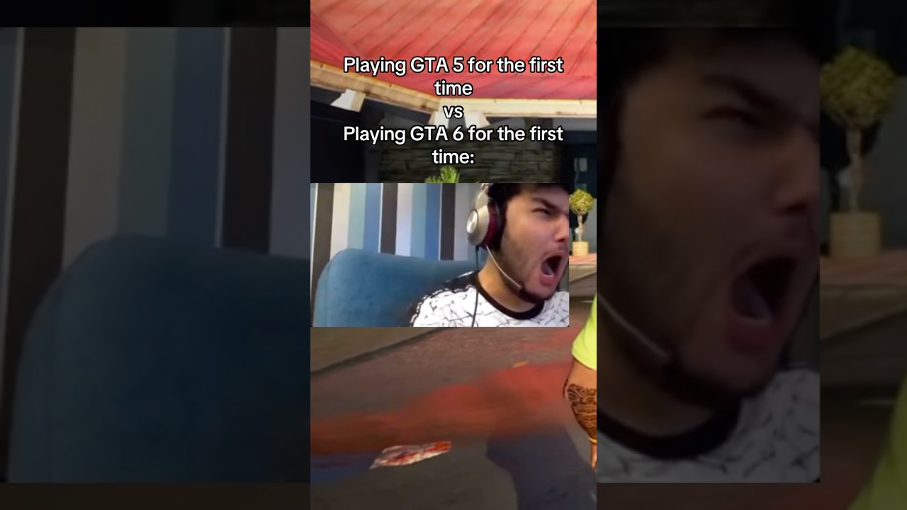 Playing GTA 5 for the first time vs Playing GTA 6 for the first time 😭 #gta5 #gta6 #skit