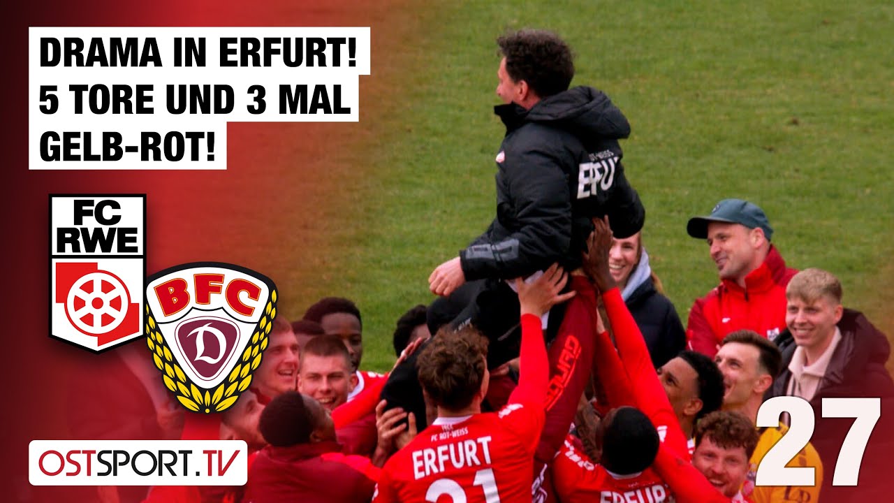 DRAMA in Erfurt! 5 Tore und 3 Mal Gelb-Rot: Erfurt - BFC | Regionalliga Nordost