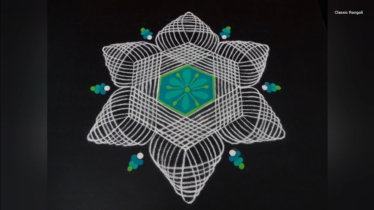 Easy Padi Kolam Design / Vaigasi Maadha Kolam / Simple kolam / Friday Padi Kolam / Classic Rangoli