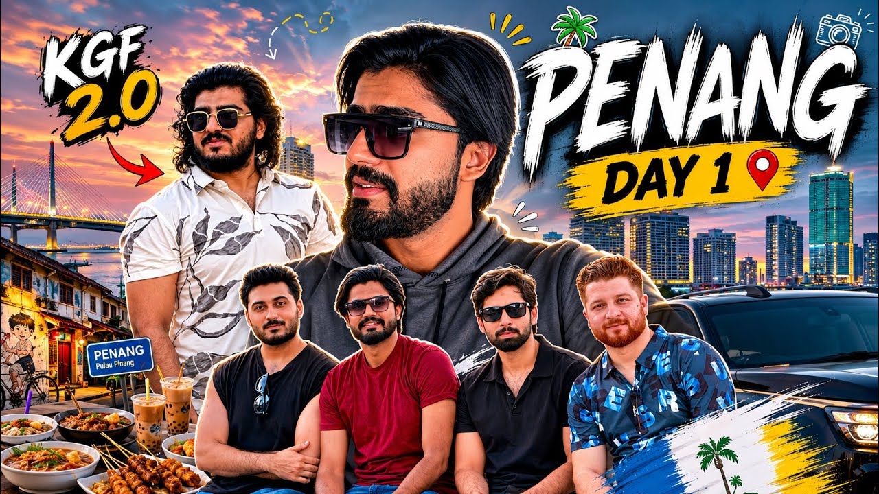PENANG BOYS TRIP Day 1 🇲🇾 | 350+ KM Road Trip From KL 😂🔥| Explore With Zia