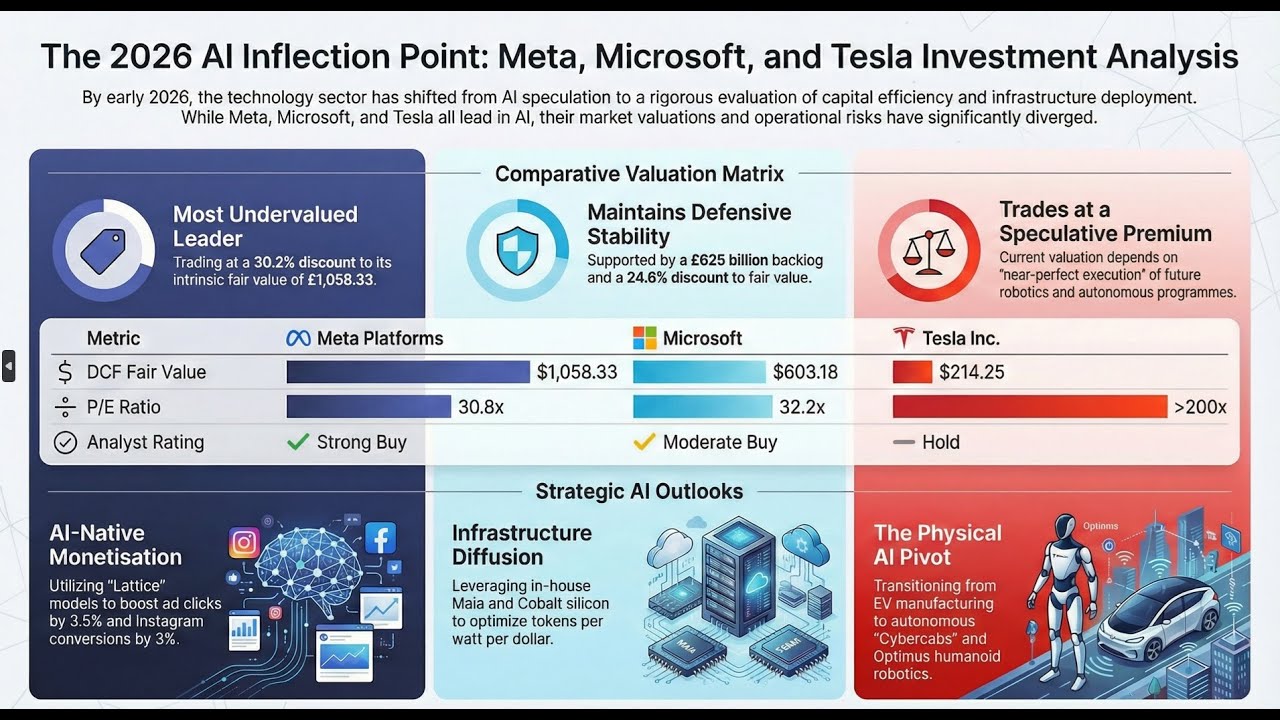 AI Inflection Point 2026: Meta’s Dominance, Microsoft’s Capex Shock, and Tesla’s Speculative Pivot