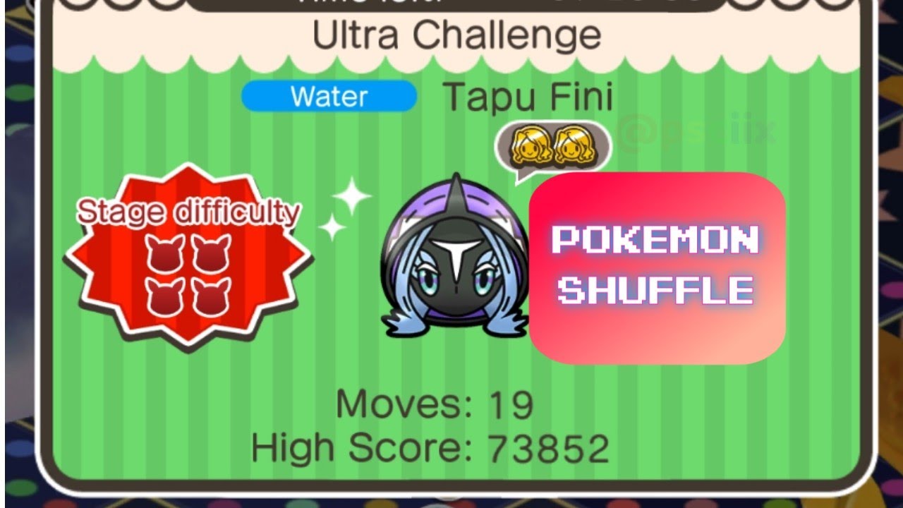 Pokemon Shuffle Special Tapu Fini