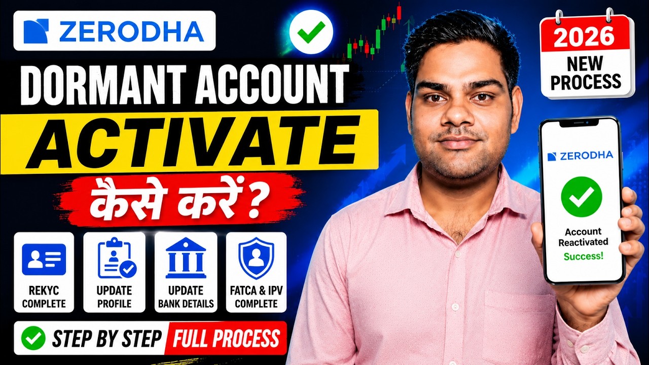 How to Reactivate a Dormant Zerodha Account 2026 | How to do Re-KYC for Zerodha account | zerodha