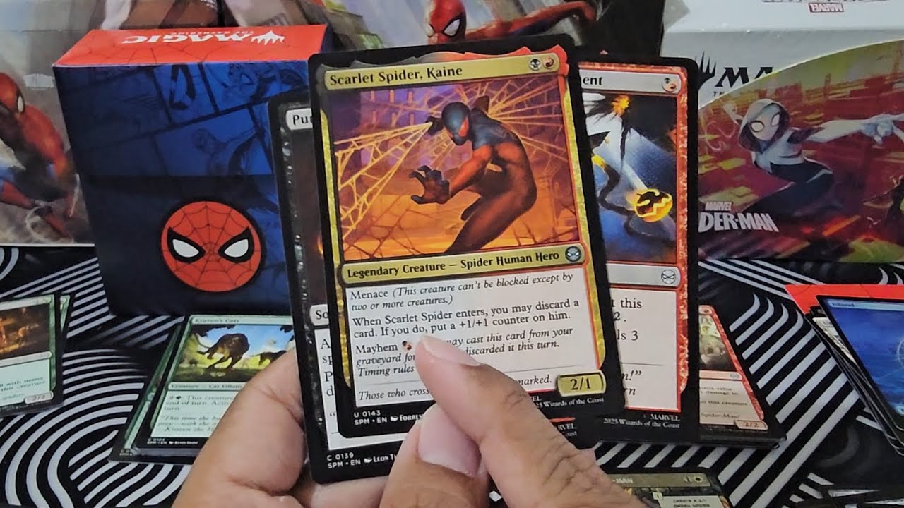 Trying to Draft my MTG Spider-man Pre-Release Kit for a Sealed Limited Event