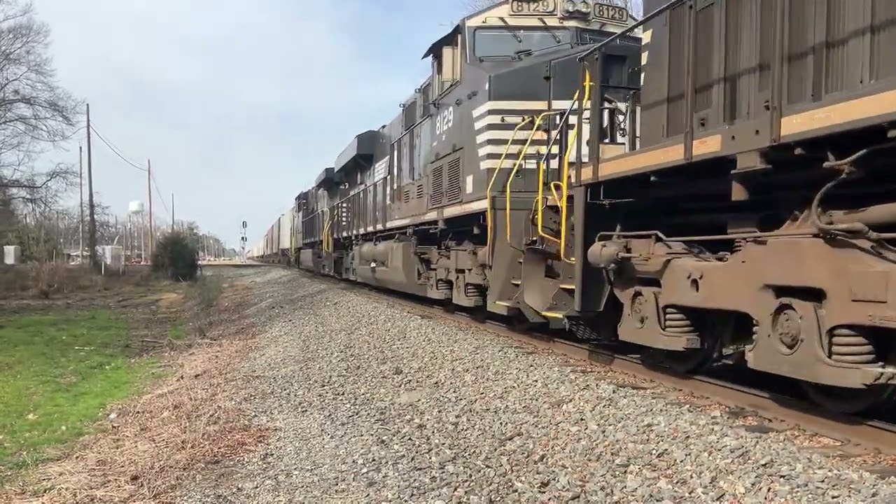 Norfolk Southern getting ready to enter the Selma yard part 1 