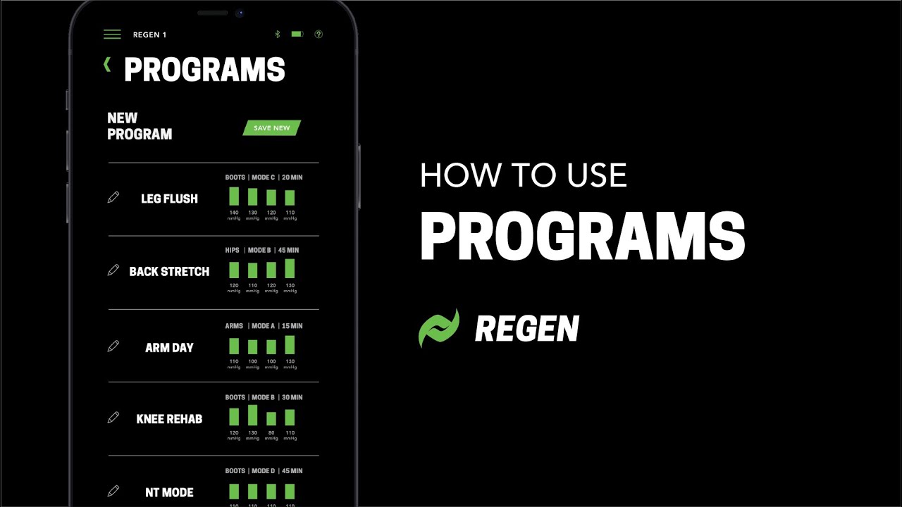 How to Use Programs &mdash; Rapid Reboot REGEN Control Unit
