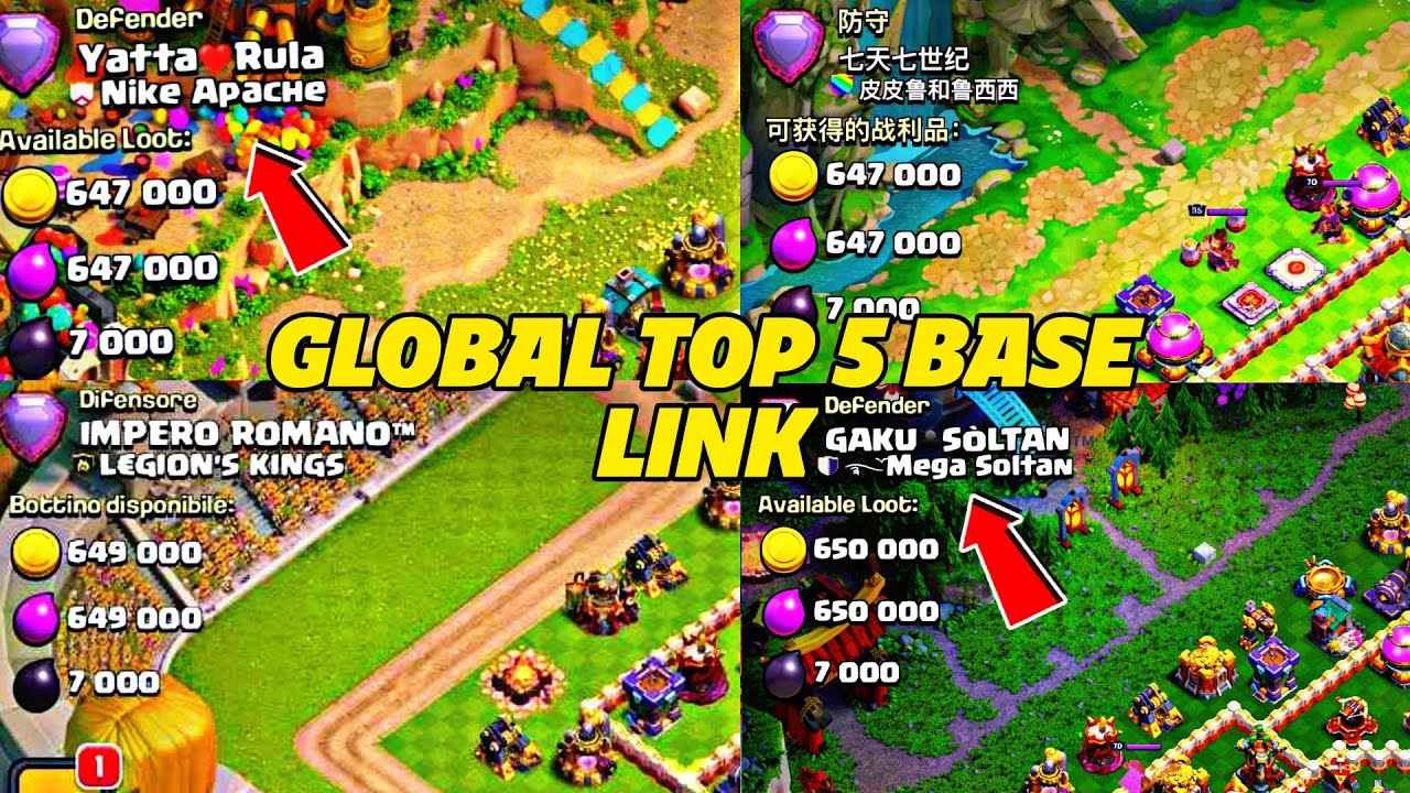 Global Top Player New Top 5 Best Th16 Legend League Base With Link | Clash of Clans