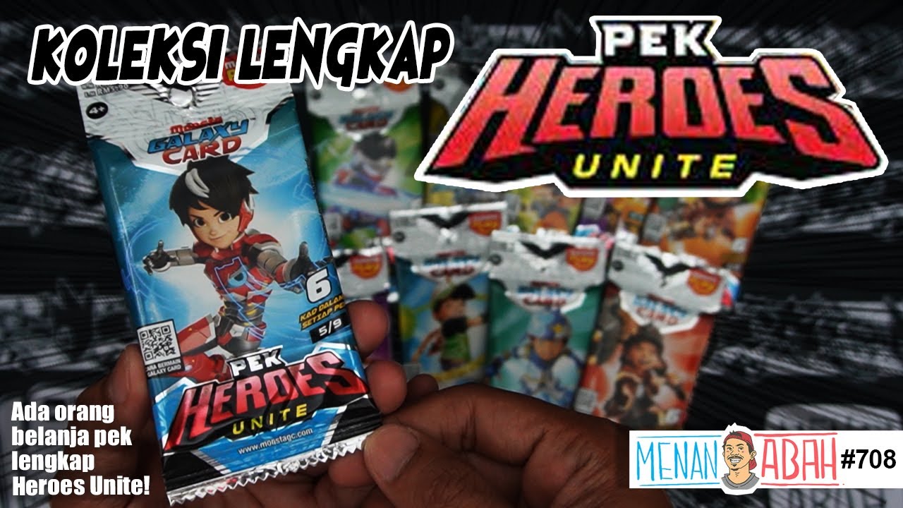 Complete set PEK HEROES UNITE! Kad terbaru MONSTA GALAXY CARD! [MenanAbah Ep.708]