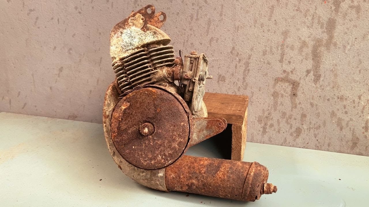 Full Restoration 1950s Abandoned Rusty Motorcycle FRENCH MOBYLETTE MOPED Engine | ASRM Restoration