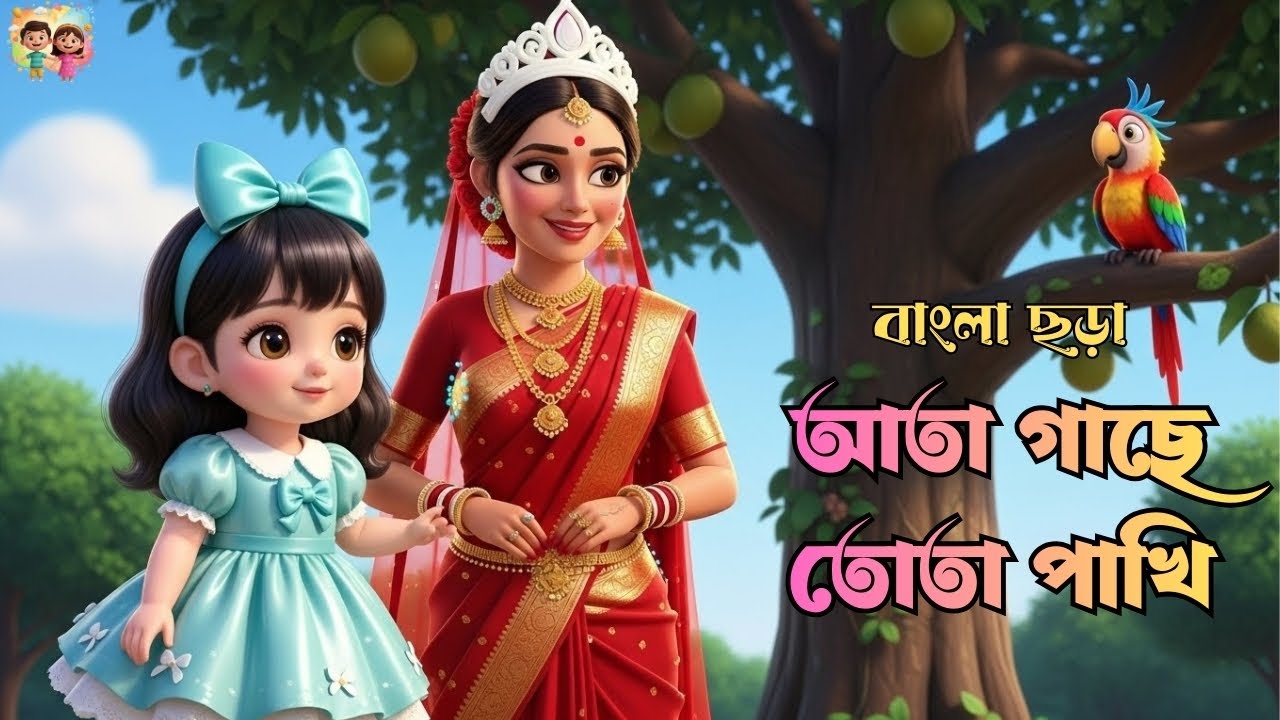 আতা গাছে তোতা পাখি | Ata Gache Tota Pakhi | Bangla 3D Cartoon | হাসিখুশি ছড়াসমগ্র - বাংলা ছড়া
