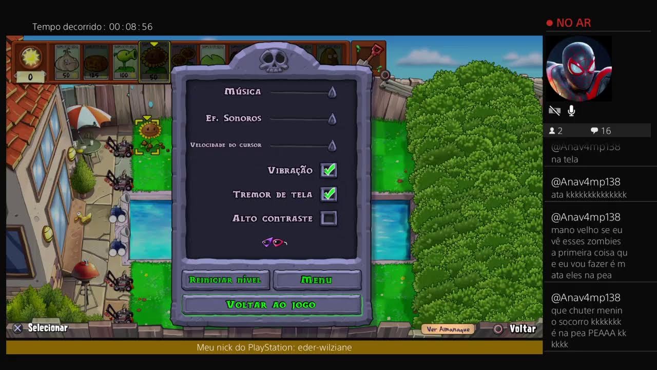 Só jogando PVZ replanted