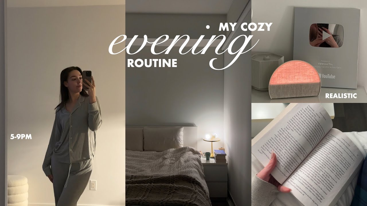 NIGHT ROUTINE (2025): 5-9pm realistic & productive, tips to wake up early, closing shift, aesthetic
