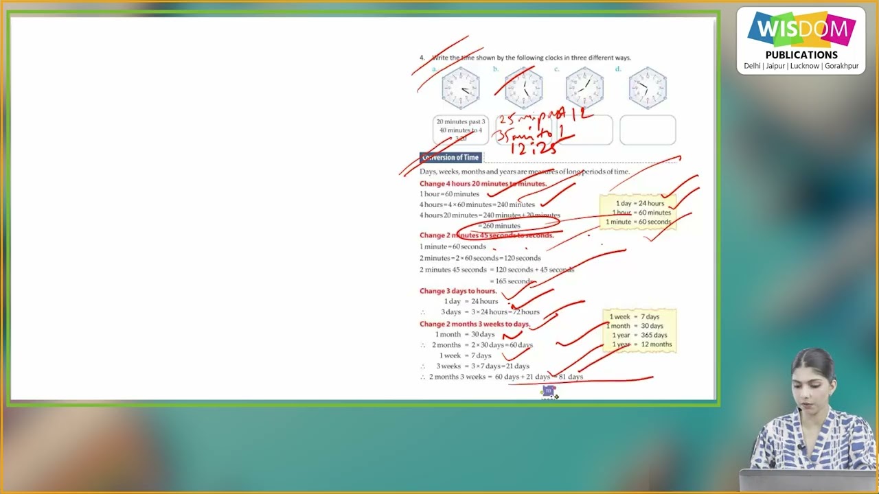 Ch 13 | Wisdom Publication  | Maths | Class 03 | Time | For children