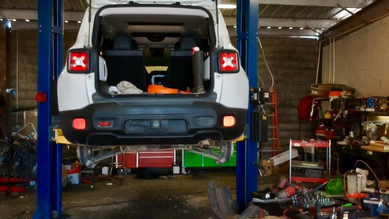 Eibach spring kit install on Jeep Renegade Trailhawk Snoopy off road Daystar Warn lift 4x4 wheel