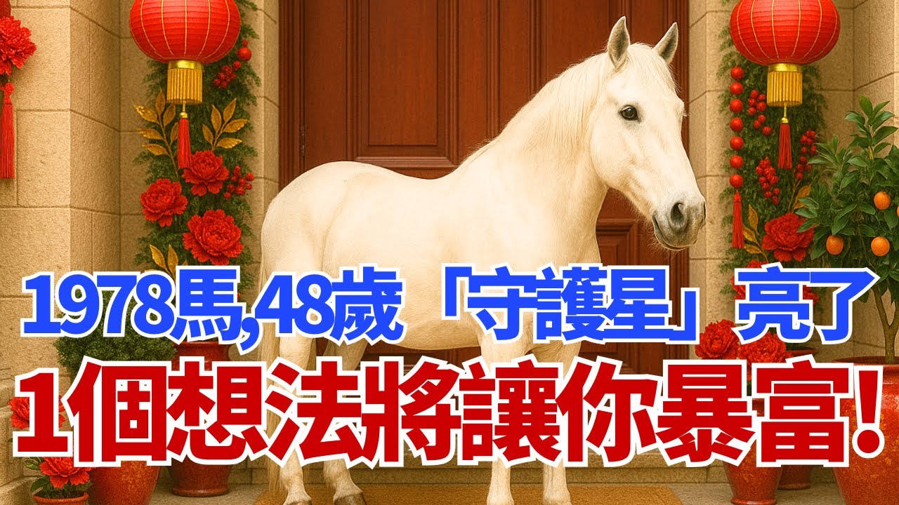 1978年屬馬人，48歲「天馬行空」！你的「守護星」亮了！『1個大膽的想法』將讓你暴富，猶豫一秒都後悔！#屬馬 #1978屬馬 #屬馬運勢 #2026屬馬運勢 #屬馬2026 #財運 #戊午 #丙午