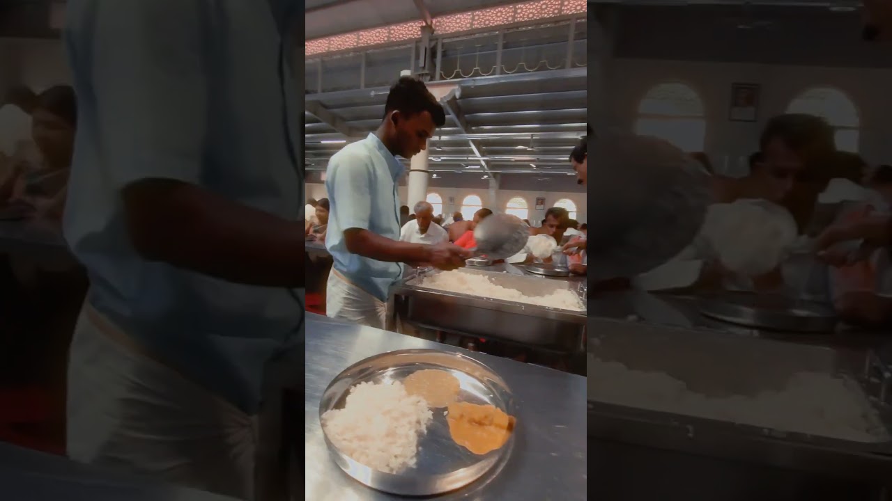 Dharmasthala temple lunch #sowthadka  #newdininghall #manjunathaswamy #prasadam freemeals #temple